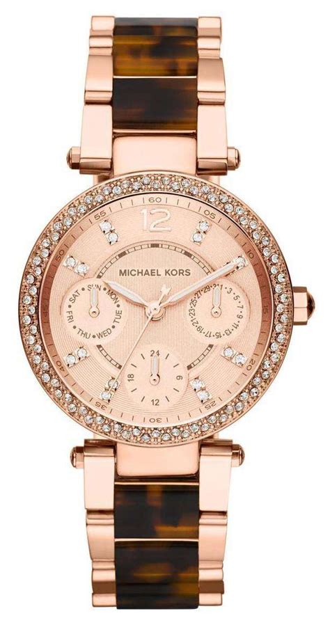 michael kors rose gold tortoise shell